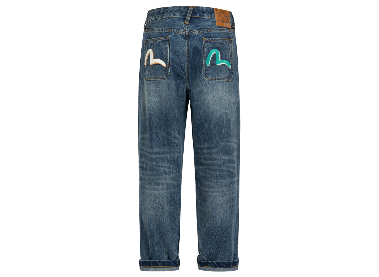 Evisu Seagull Printed and Embroidered Relax Fit Jeans xld