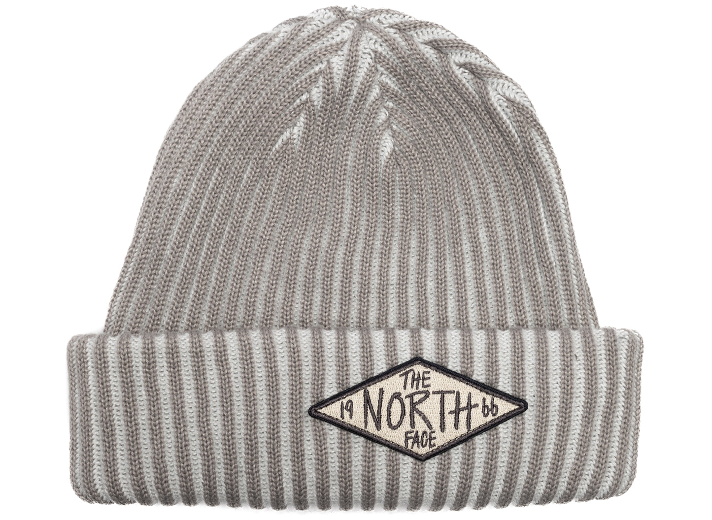 The North Face Salty Lined SE Beanie in Stone Slab / TNF 66