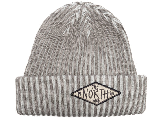 The North Face Salty Lined SE Beanie in Stone Slab / TNF 66