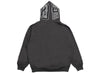 A Bathing Ape Hand Drawn Face Relaxed Fit Shark Full Zip Hoodie in Grey