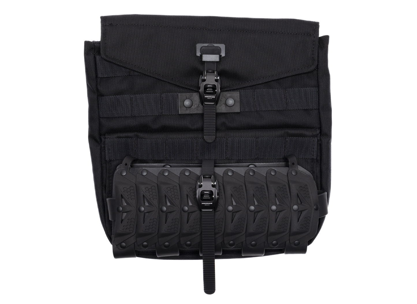 x Innerraum appliqué nylon messenger bag in black - Junya Watanabe