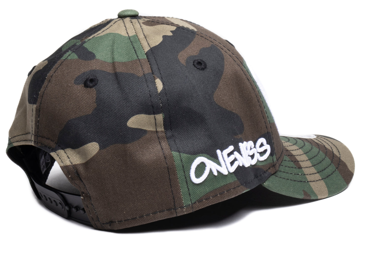 Oneness x New Era Snapback CATS Hat in Woodland Camo