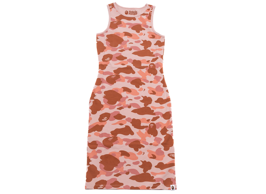 Women's A Bathing Ape 1st Camo Tank Dress in Pink xld