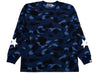 A Bathing Ape Color Camo L/S Tee in Navy