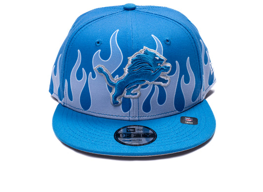 Kid's New Era Flames Detroit Lions 9Fifty Hat