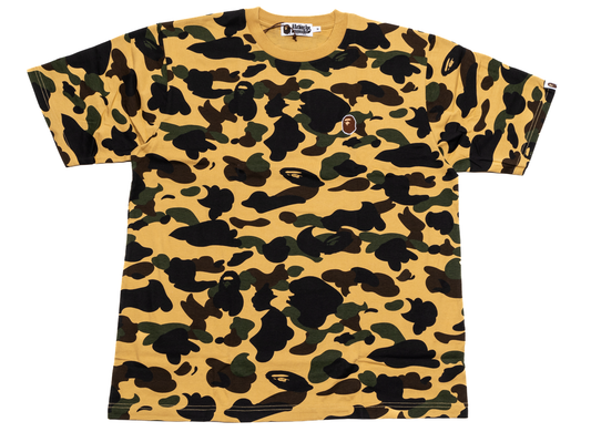 A Bathing Ape 1st Camo One Point Tee in Yellow xld