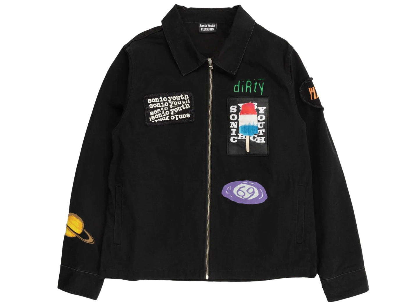 Pleasures Sonic Youth Work Jacket in Black