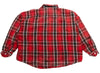 Saint Michael Flannel Shirt in Red/Grey
