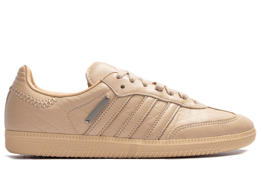 Adidas x Mercedes-Benz Samba OG in Magnesium Beige / Silver Metallic