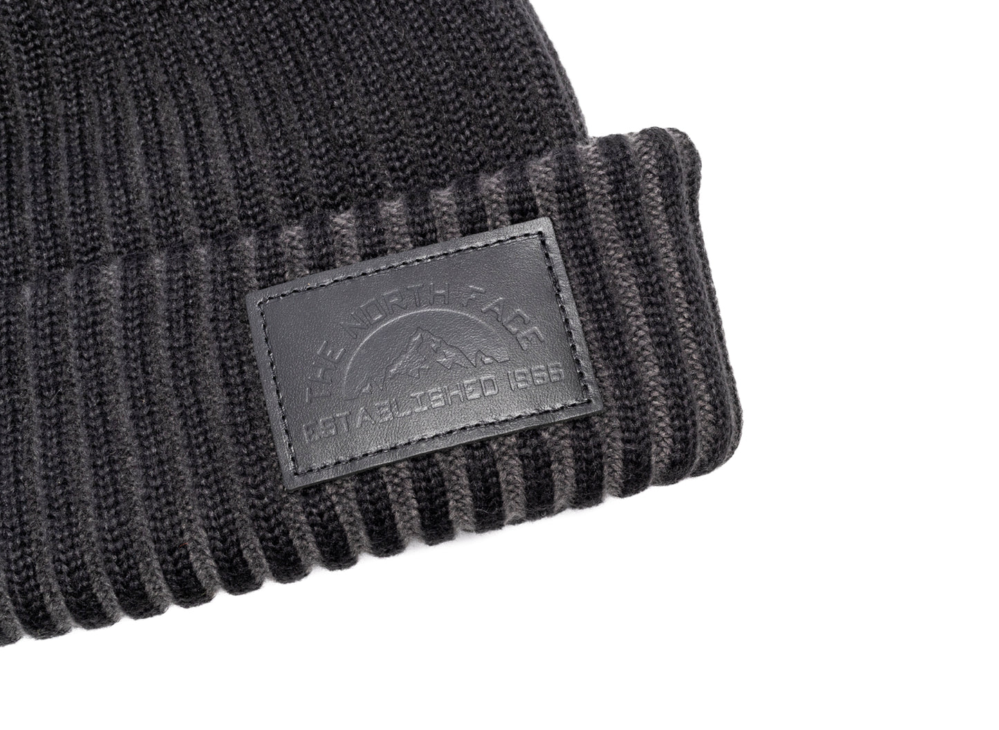 The North Face Salty Lined SE Beanie in TNF Black / Leather