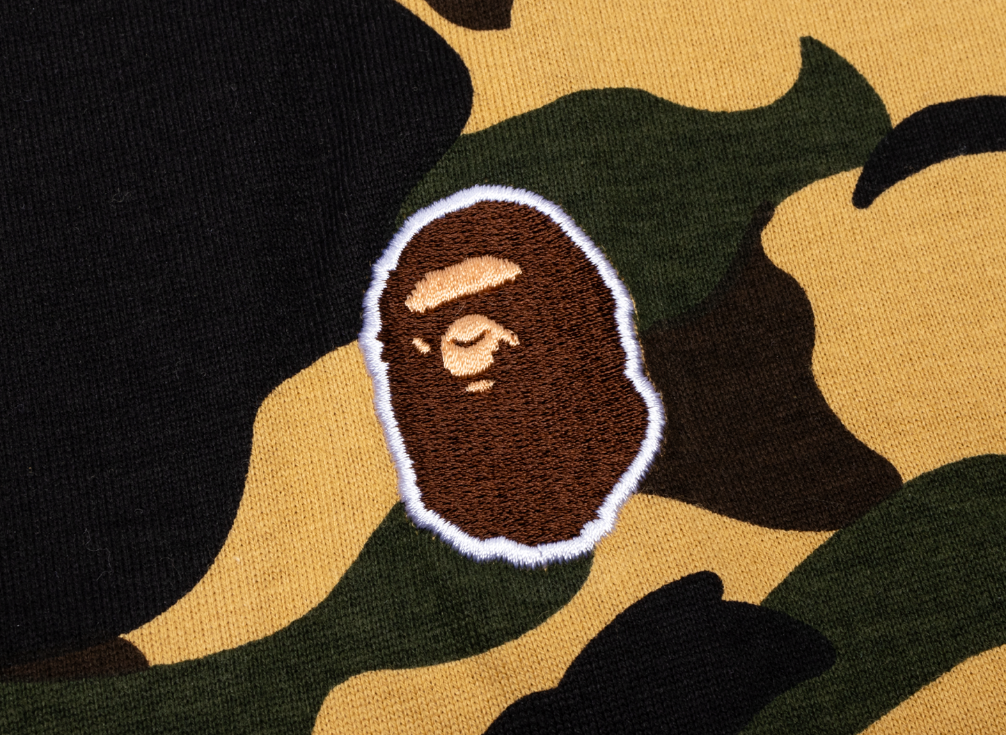 A Bathing Ape 1st Camo One Point Tee in Yellow xld