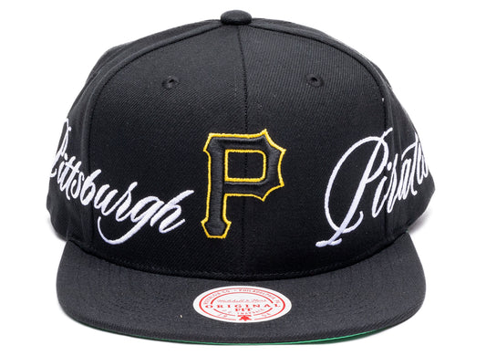 Mitchell & Ness Just Don Lux Script Pirates Snapback Hat