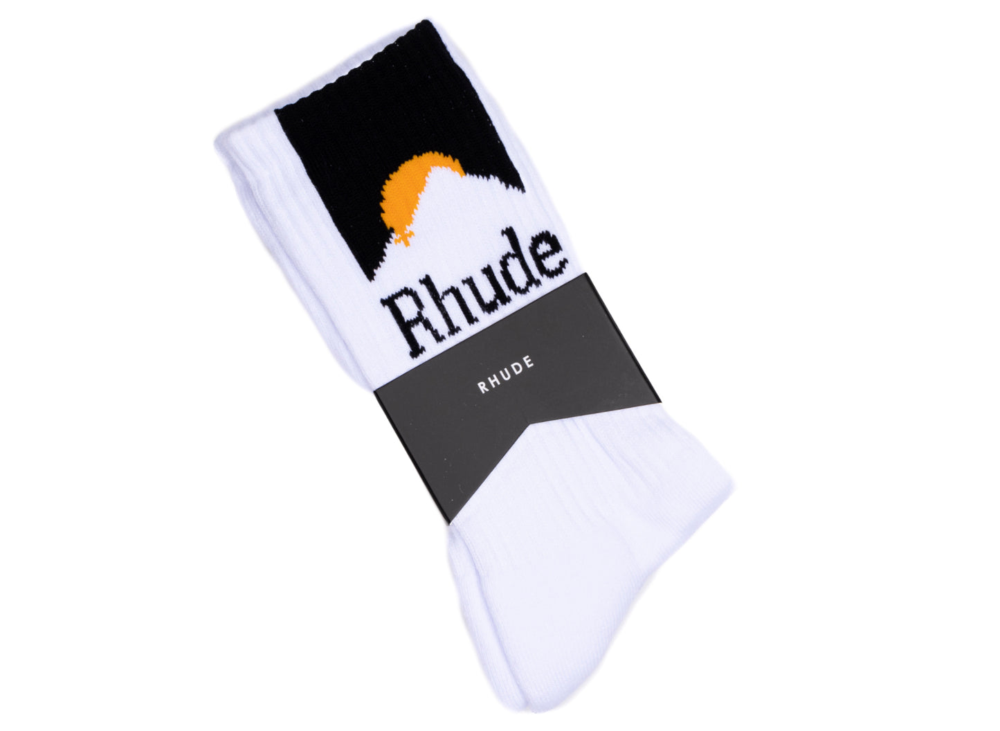 Rhude Moonlight Sport Socks in White xld