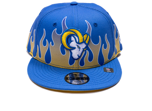 Kid's New Era Flames Los Angeles Rams 9Fifty Hat