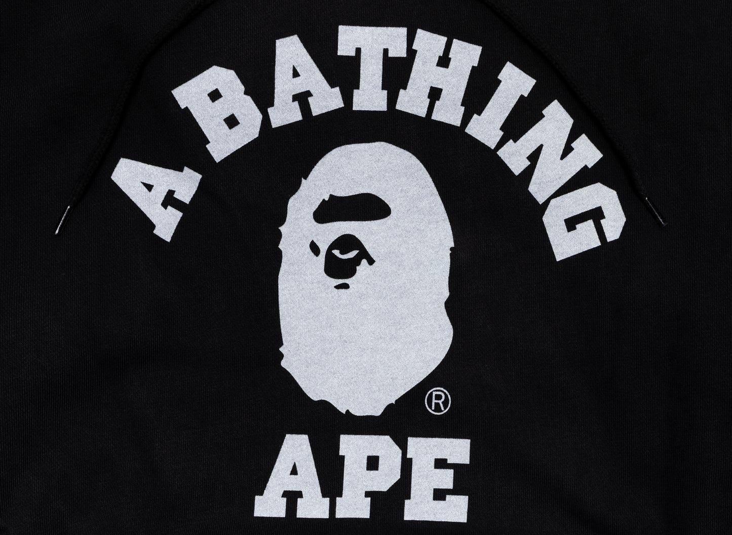 A Bathing Ape College Overdye Pullover Hoodie in Black