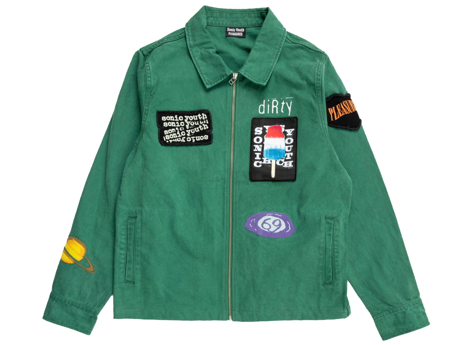 Pleasures Sonic Youth Work Jacket in Green – Oneness Boutique