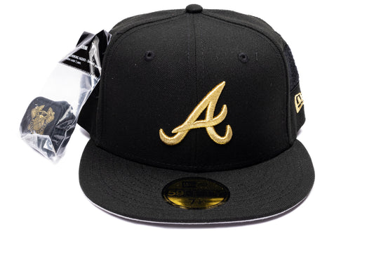 New Era Atlanta Braves 59Fifty Fitted Hat in Black