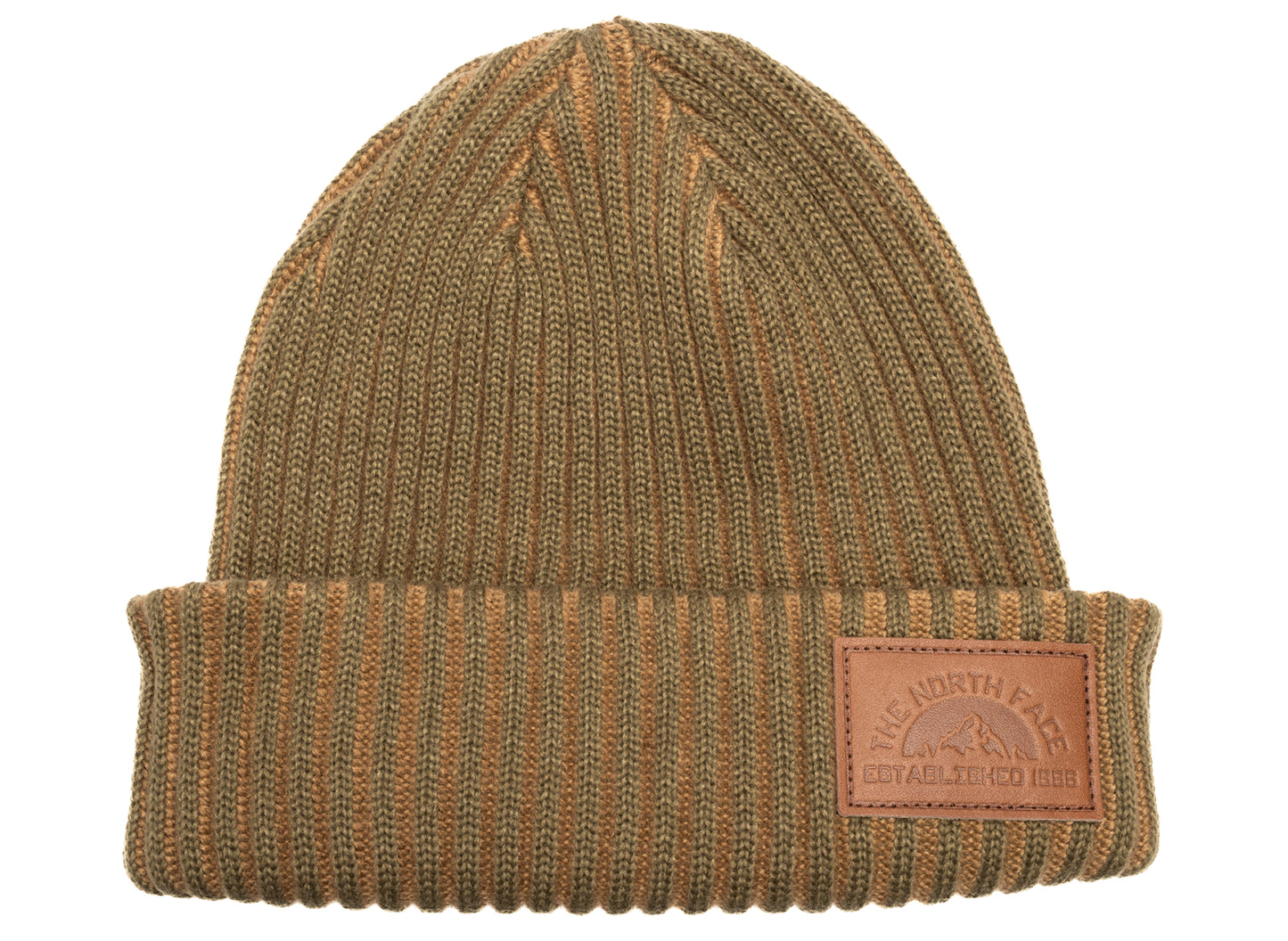 The North Face Salty Lined SE Beanie in Caraway Seed / Leather Brown
