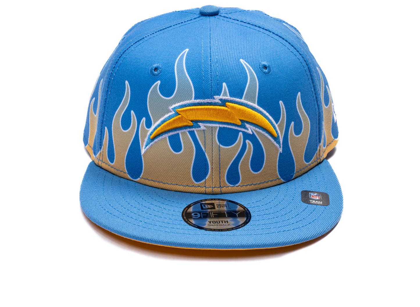 Kid's New Era Flames Los Angeles Chargers 9Fifty Hat