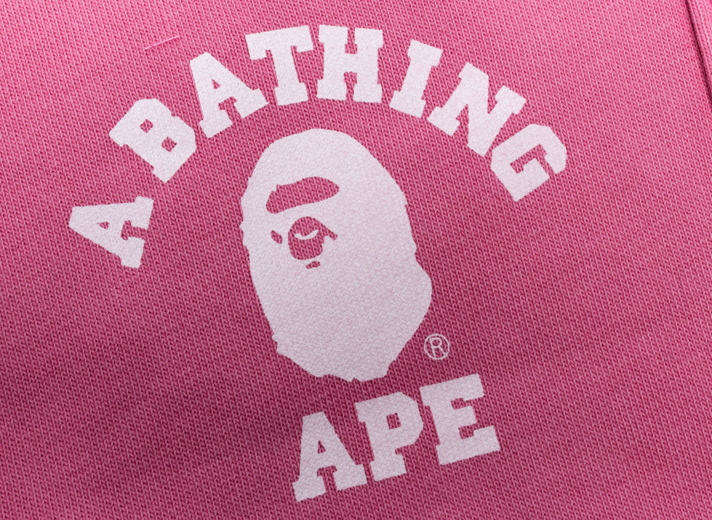 A Bathing Ape College One Point Overdye Pants in Pink