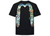 Evisu Pine Pattern Daicock Print Regular Fit T-Shirt in Black