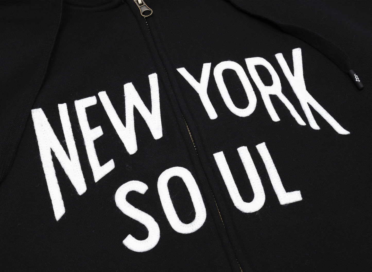 555 Soul Heritage New York Soul Zip Up Hoodie in Black