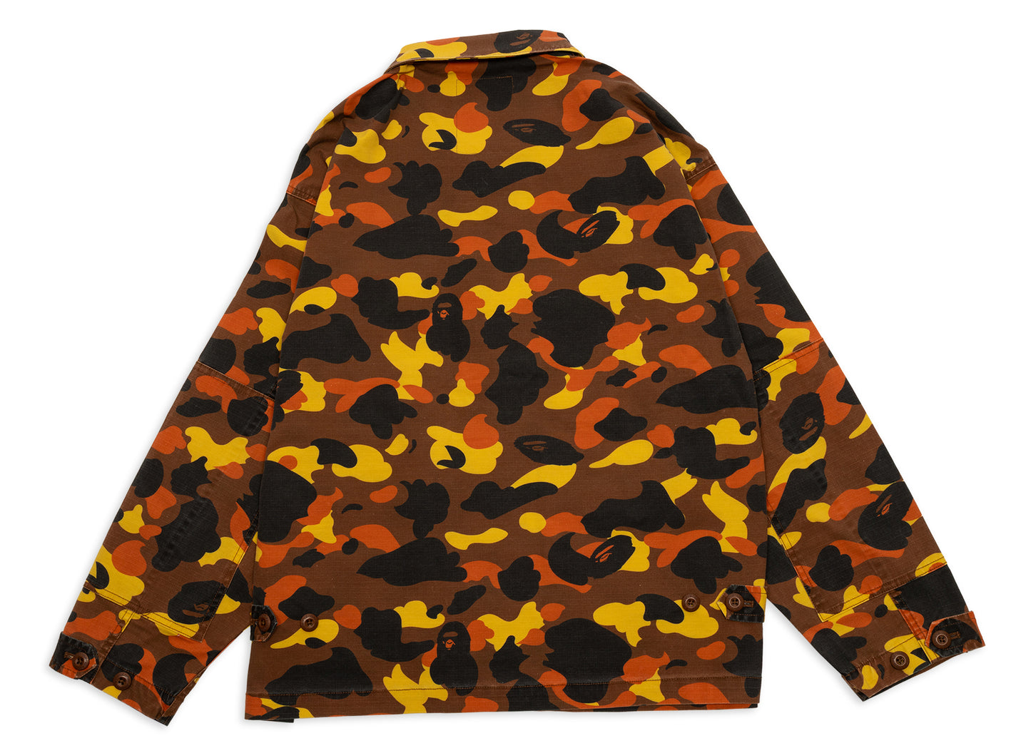 A Bathing Ape 1st Camo Heavy Washed Multi Pocket Cargo LS Shirt