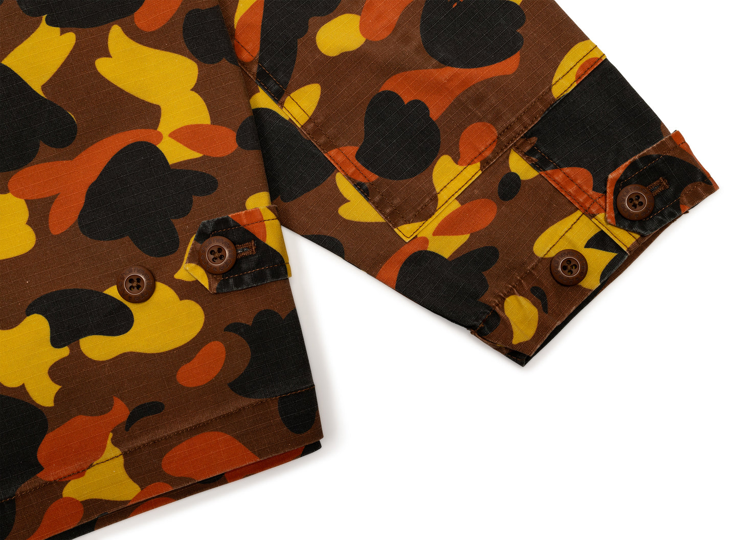 A Bathing Ape 1st Camo Heavy Washed Multi Pocket Cargo LS Shirt