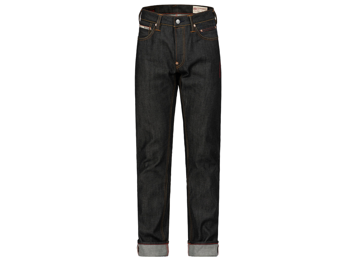 Evisu Seagull Textured Embroidery Slim Fit Jeans