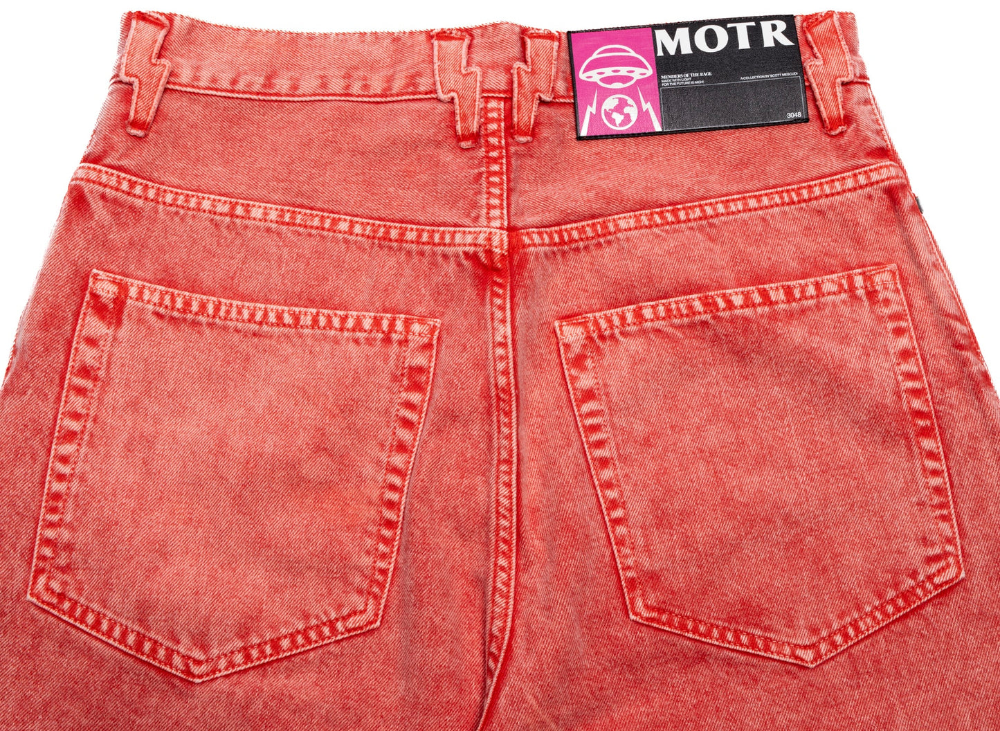 Members of the Rage Baggy Jeans in Red xld