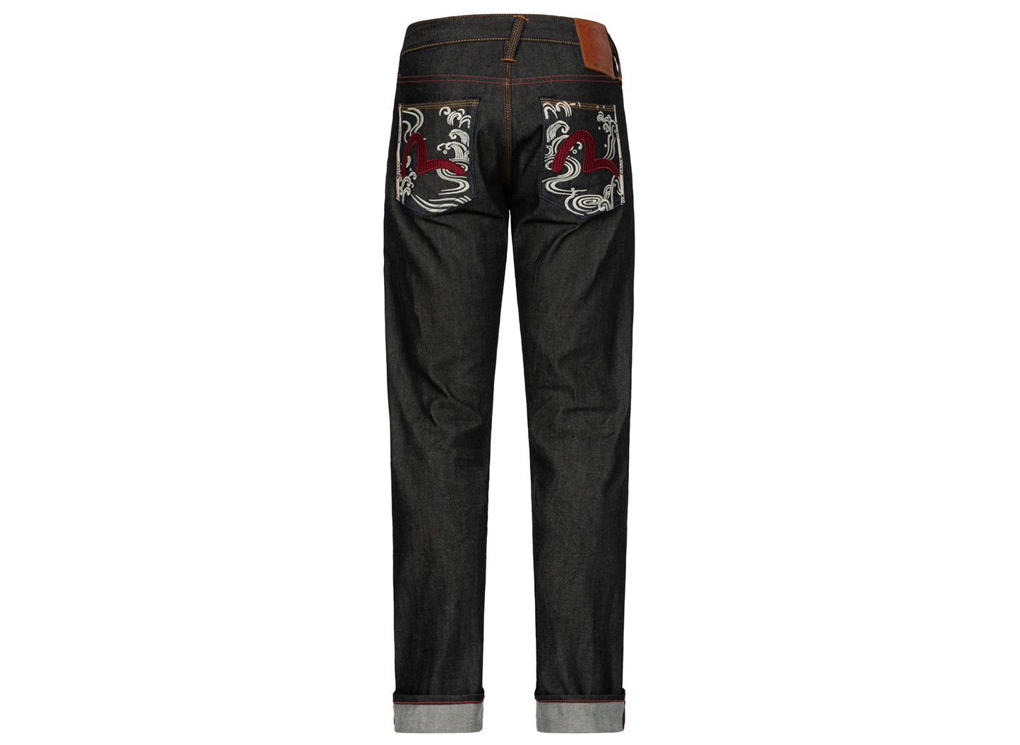 Evisu Seagull Textured Embroidery Slim Fit Jeans