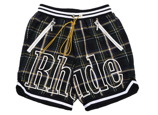 Rhude Flannel Court Logo Shorts xld