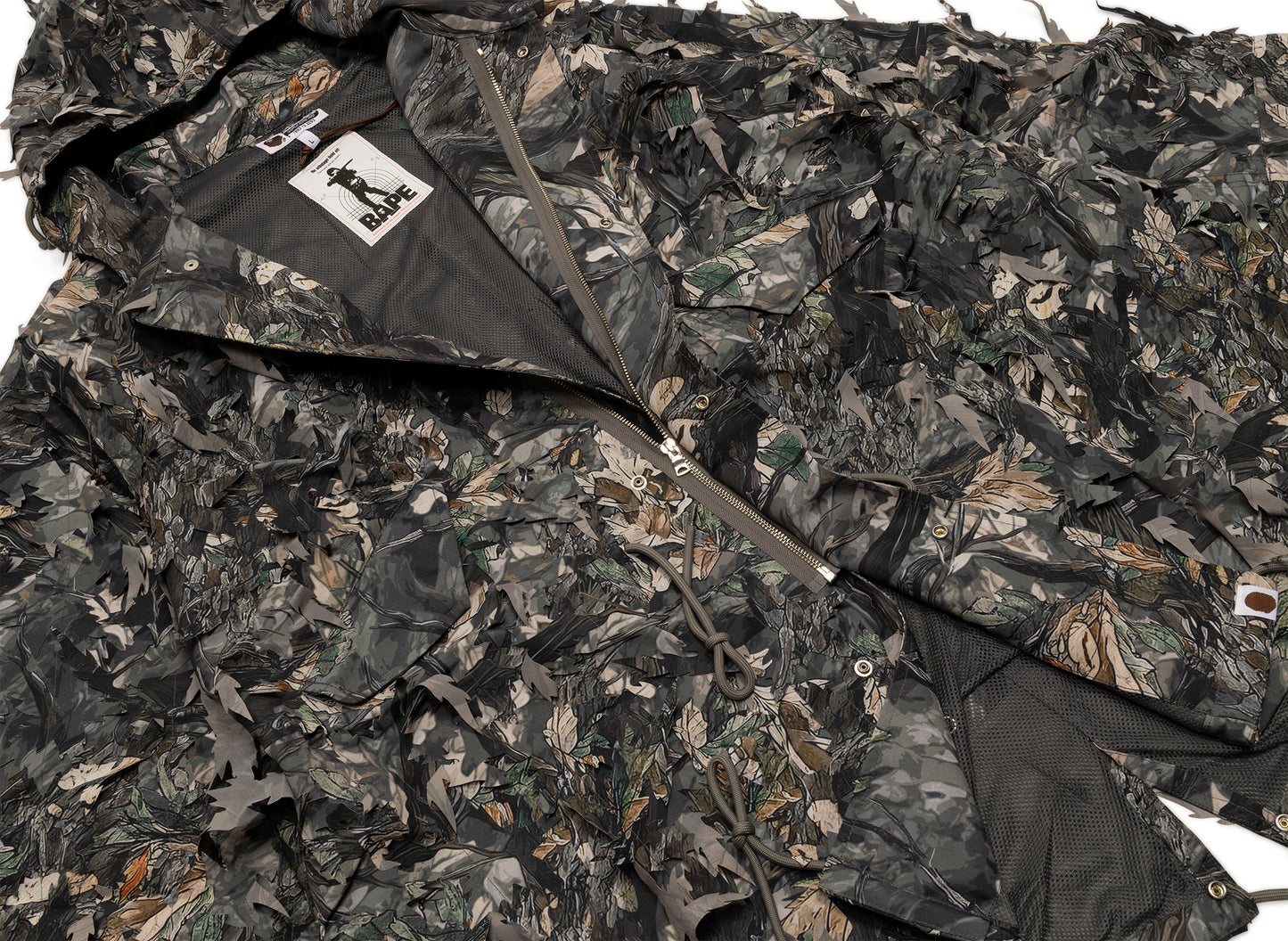 A Bathing Ape Tree Edge Camo Laser Cut M-51 Jacket