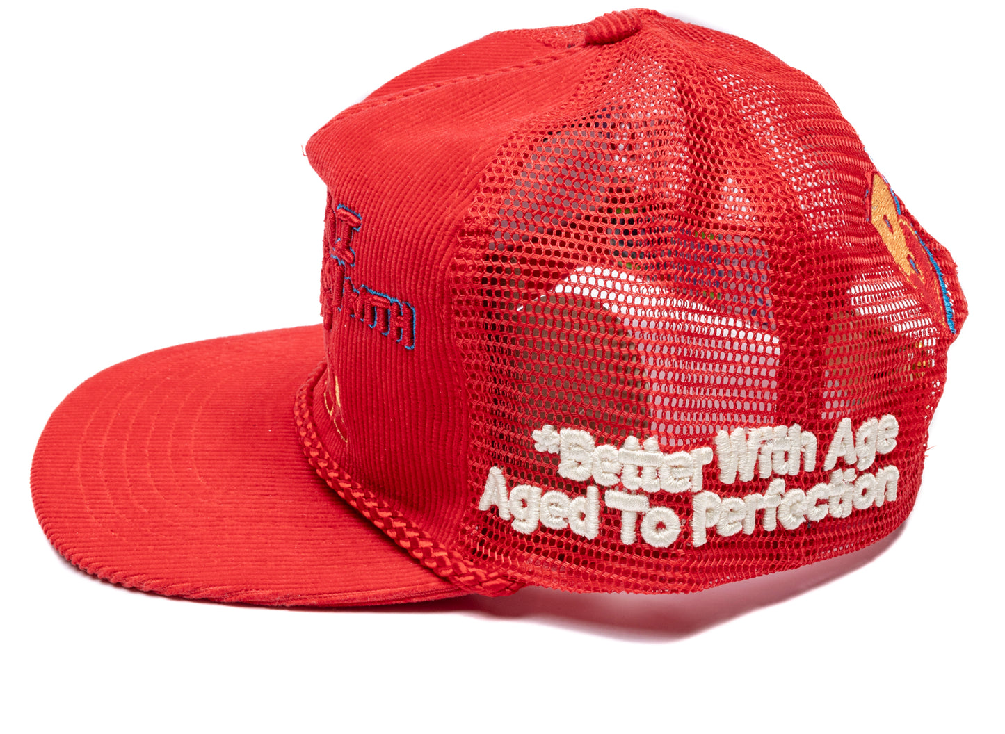 Better With Age Highway Hat in multi-color, one-of-one handmade unisex cap, view 2