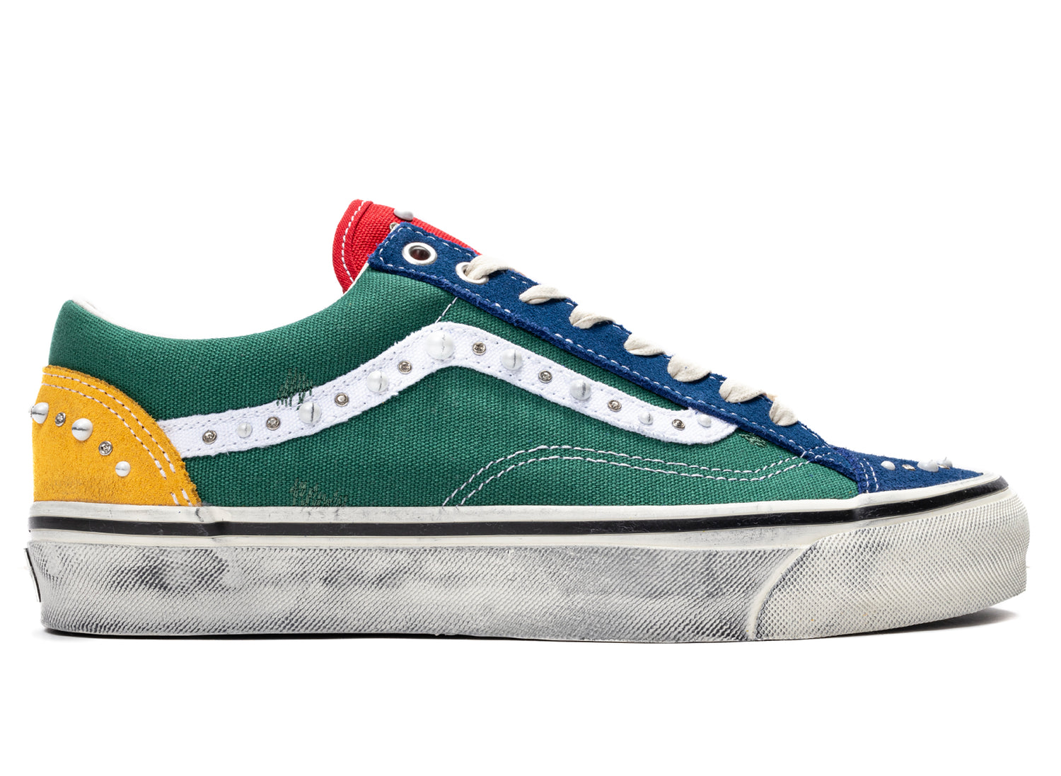 Vans LX Old Skool 36 Pearlized in Green and Multi, men's low-top sneaker, lateral view