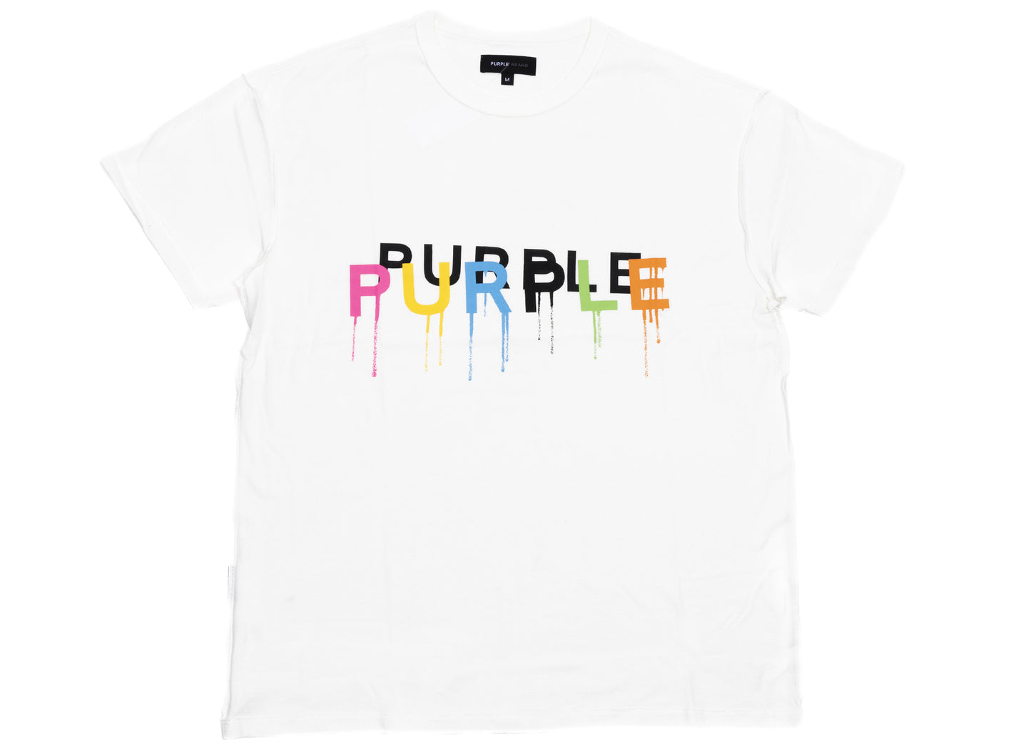 Purple Brand Textured Inside Out T-Shirt in Off-White