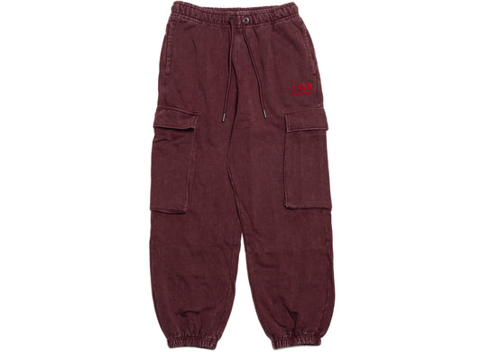 L/AB c/o Off-White™ Off Active Washed Cargo Jogger in Red Dahlia