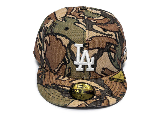 New Era Jacquard Camo Los Angeles Dodgers Fitted Hat