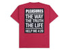 Pleasures Scripture T-Shirt in Ruby