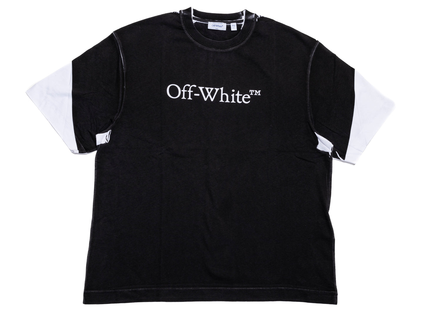 OFF-WHITE Negative Big Bookish Skate Short Sleeve T-Shirt in White