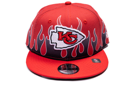 Kid's New Era Flames Kansas City Chiefs 9Fifty Hat