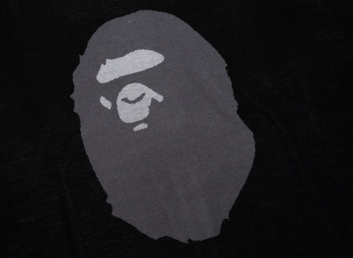 A Bathing Ape Ape Head Jacquard Knit Sweater in Black
