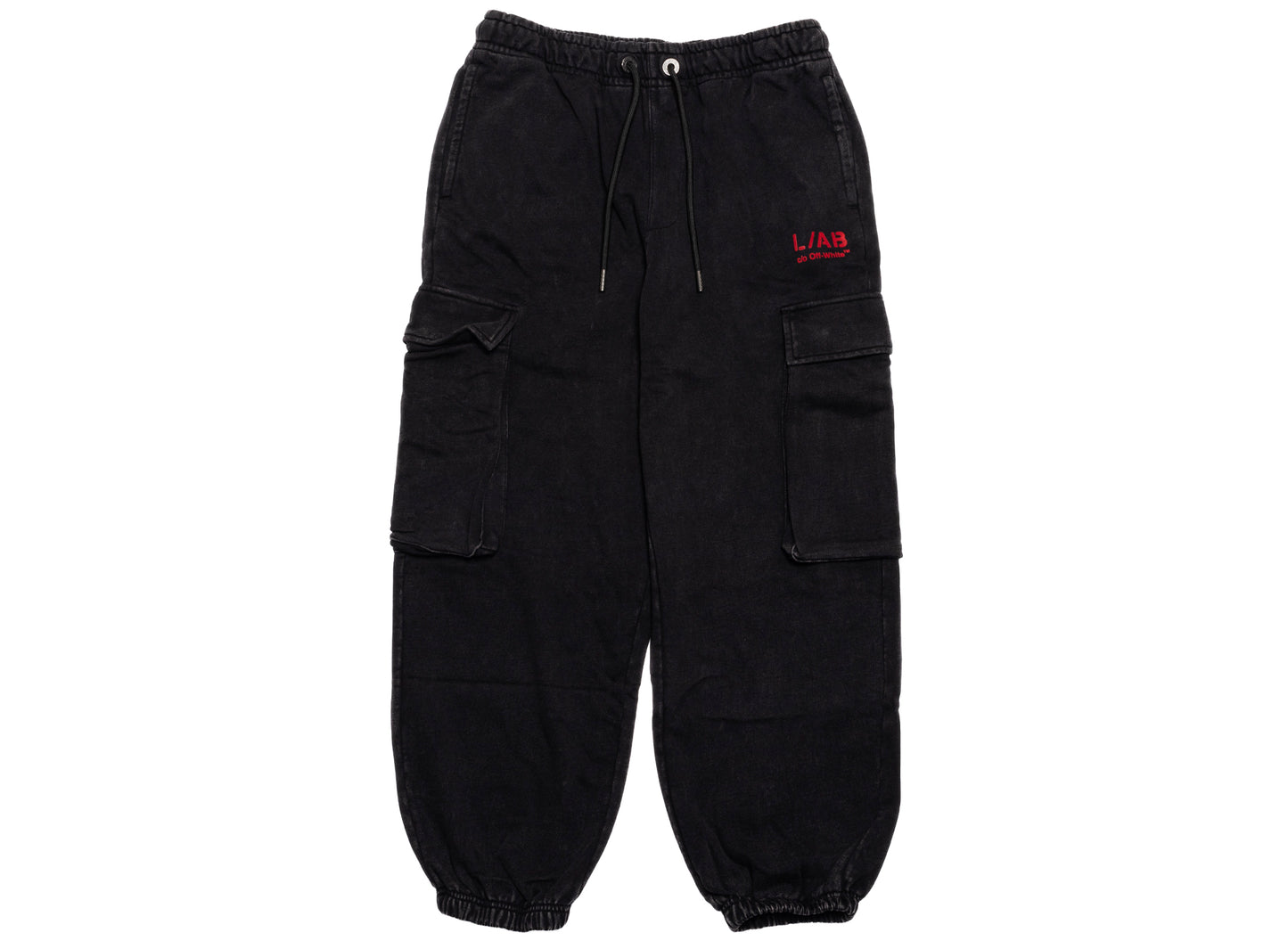 L/AB c/o Off-White™ Off Active Washed Cargo Jogger in Black