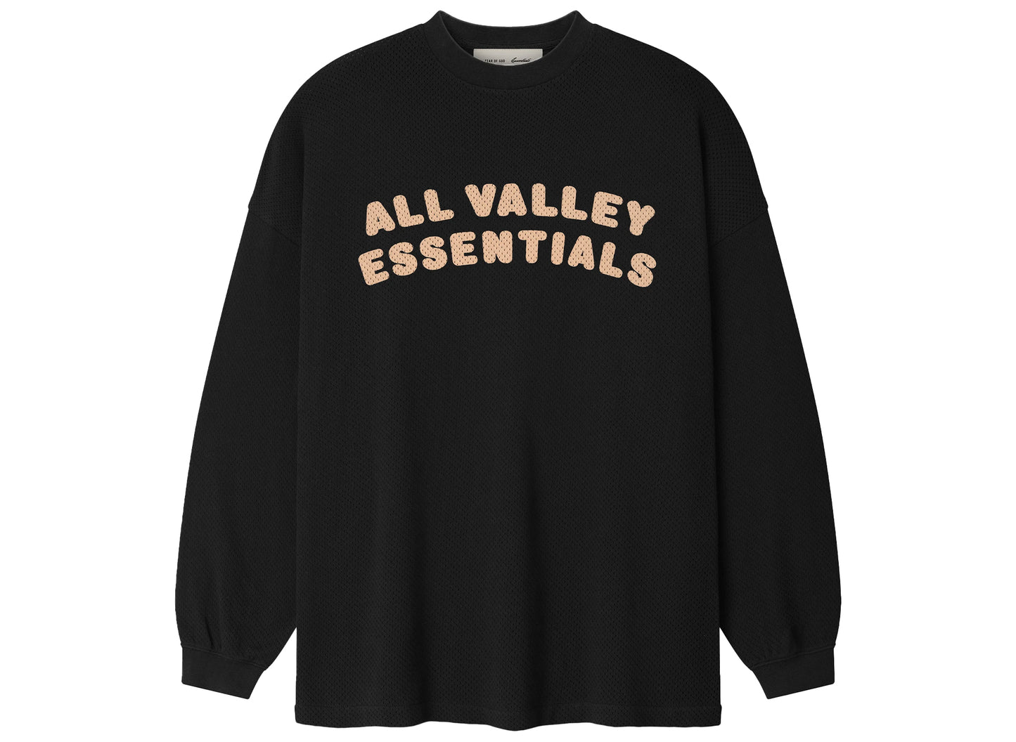Fear of God Essentials Merch Long Sleeve Tee in Vintage Black