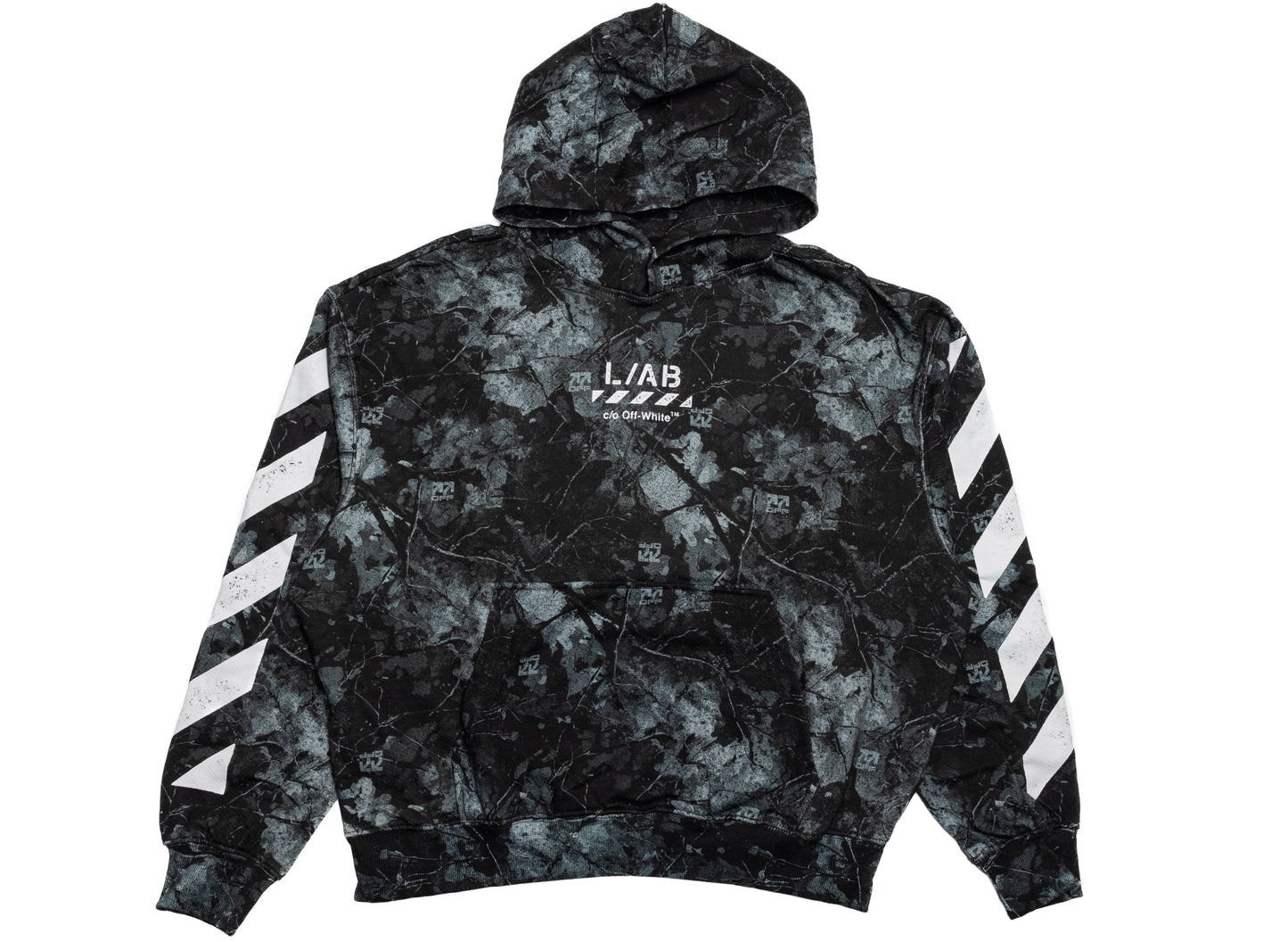L/AB c/o Off-White™ Camo Printed Diag Hoodie in Black