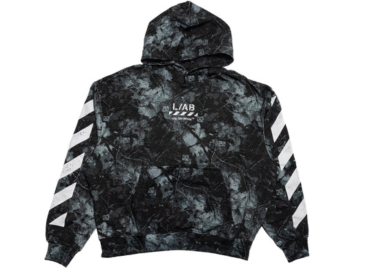L/AB c/o Off-White™ Camo Printed Diag Hoodie in Black
