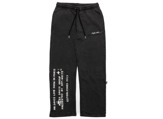 OFF-WHITE Miles Davis Stadium Sweatpants in Black