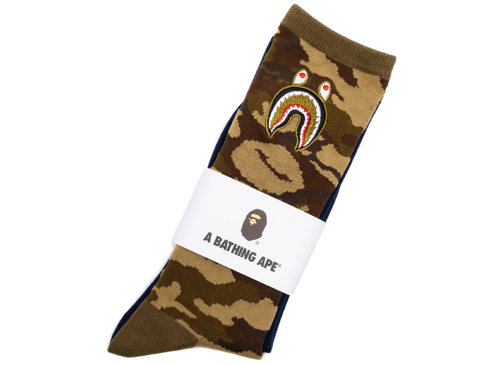 A Bathing Ape 1st Shark Socks in Navy
