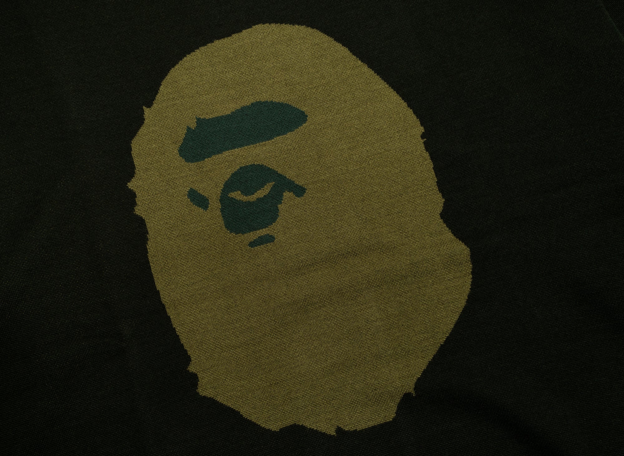 A Bathing Ape Ape Head Jacquard Knit Sweater in Green – Oneness