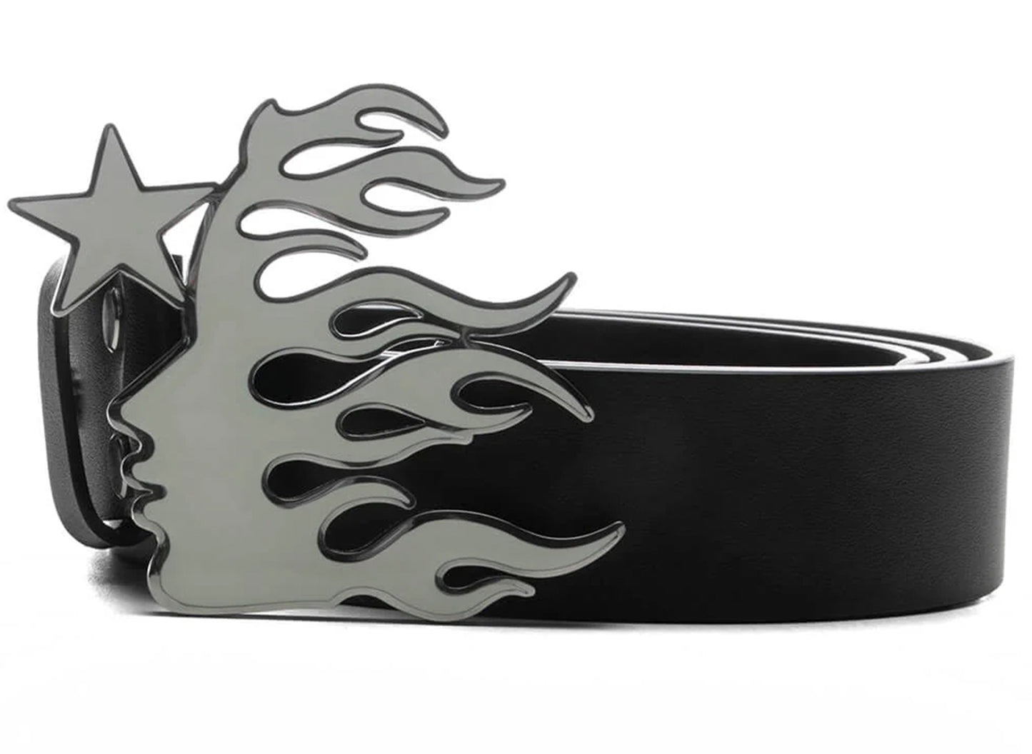 Hellstar "Flame Girl" Logo Belt in Black